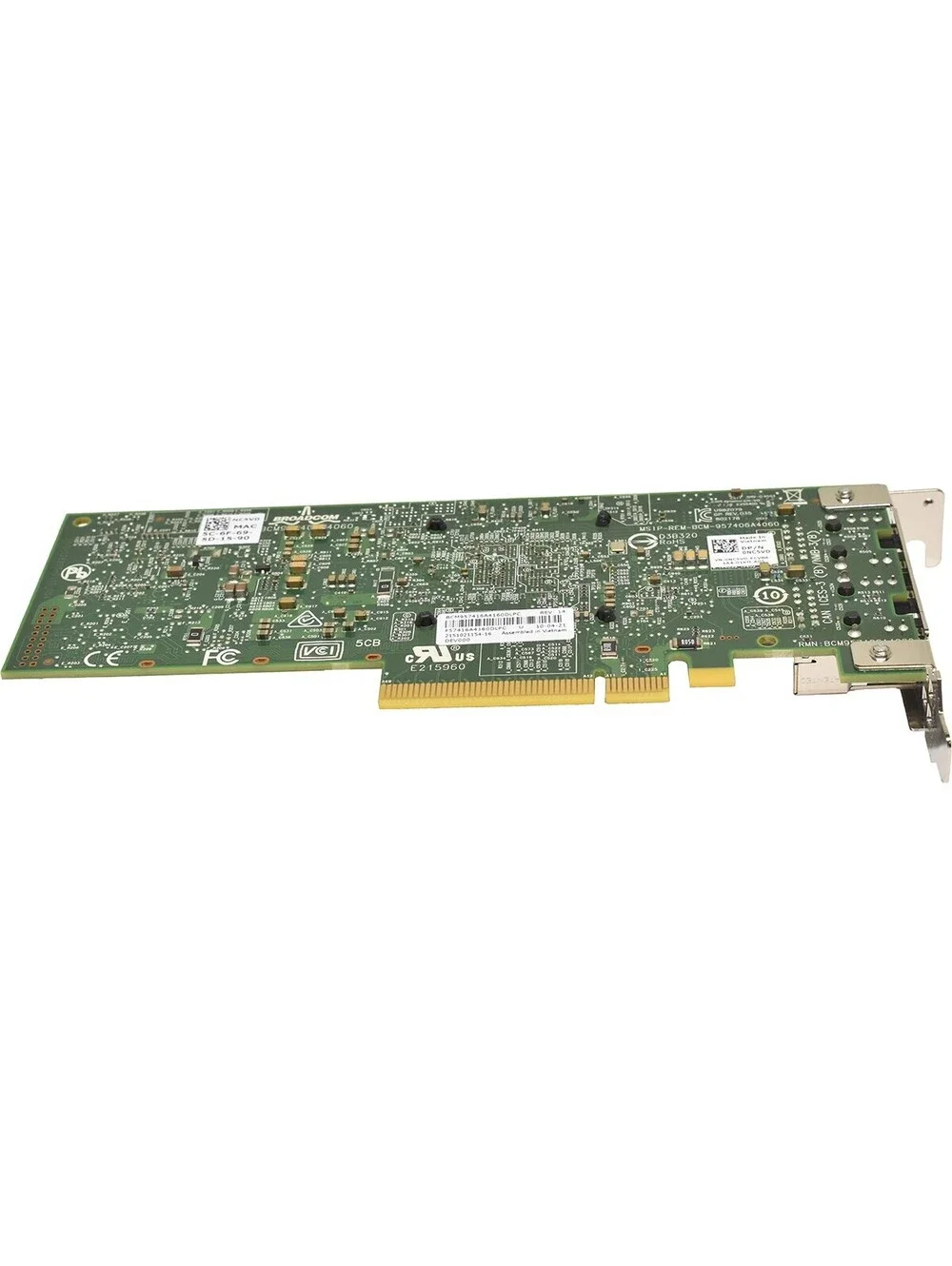 Dell Broadcom 57416 Adapter 0NC5VD Dual Port RJ-45 10Gb PCIe 3.0 x8 LP